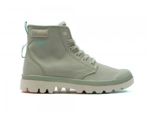 Abbey Stone Green Palladium PAMPA LITE+ HI Women High Tops Shoes Israel | 23965-EZSY