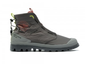 Asphalt Grey Palladium PAMPA TRAVEL LITE RS Men High Tops Shoes Israel | 79265-NJRC