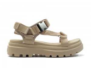 Beige Tan Palladium PALLACRUISE STRAP Women Sandals Israel | 07814-ZHWN