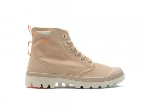 Beige Tan Palladium PAMPA LITE+ HI Men High Tops Shoes Israel | 09465-KLRC