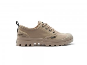 Beige Tan Palladium PAMPA OX HTG SUPPLY Women Low Tops Shoes Israel | 01873-YQNA