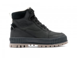 Black Palladium PALLASHOCK WARM WP Men High Tops Shoes Israel | 90752-SRCP