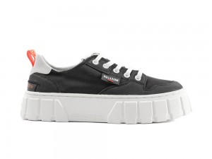 Black Palladium PALLATOWER LO Women Low Tops Shoes Israel | 24860-BMJT