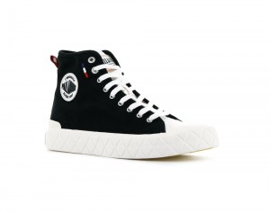 Black Palladium PALLA ACE CANVAS MID Men High Tops Shoes Israel | 40695-QRUC