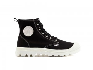 Black Palladium PAMPA BLANC Men High Tops Shoes Israel | 74120-IGTM