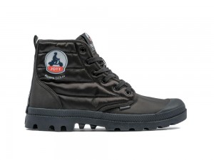 Black Palladium PAMPA HI DARE RHONA Men High Tops Shoes Israel | 80572-OCGV