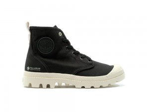 Black Palladium PAMPA HI ZIP ORGANIC Kids' High Top Boots Israel | 36014-LFIZ