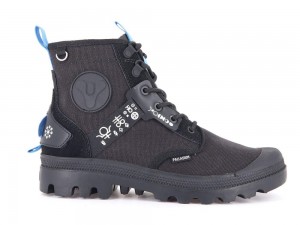 Black Palladium PAMPA X DESTINY Kids' High Top Boots Israel | 57293-DCYM