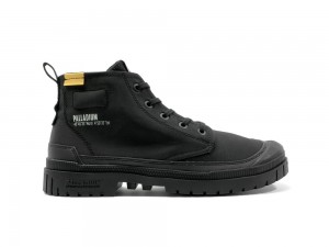 Black Palladium SP20 HI TECH Men High Tops Shoes Israel | 47085-NDZB