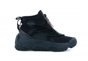 Black / Black Palladium OFF-GRID HI ZIP WATERPROOF + Kids' Low Top Sneakers Israel | 04935-KWIA