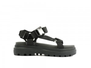 Black / Black Palladium PALLACRUISE STRAP Women Sandals Israel | 29653-RHSB