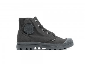 Black / Black Palladium PAMPA HI Women High Tops Shoes Israel | 80329-HNIP