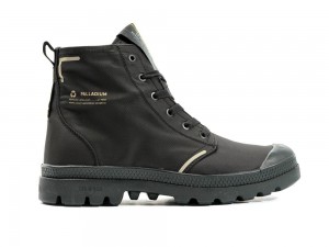 Black / Black Palladium PAMPA LITE+ RECYCLE WP+ Women High Top Boots Israel | 42907-VIEU