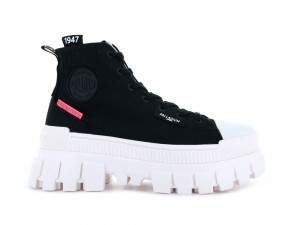 Black / Marshmallow Palladium REVOLT HI TX Women High Top Boots Israel | 34918-BWSM