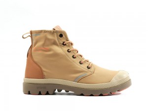 Caramel Brown / Cinammon Palladium PAMPA LITE+ RECYCLE WP+ Women High Top Boots Israel | 70453-IGEN