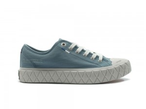 City Blue Palladium PALLA ACE CANVAS Women Low Tops Sneakers Israel | 85362-VQYO