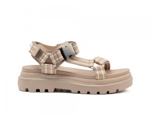 Cuban Sand Brown Palladium PALLACRUISE PARIS Women Sandals Israel | 85910-FWOJ