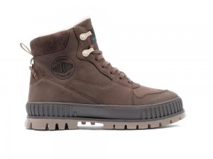 Dear Brown Palladium PALLASHOCK WARM WP Women High Tops Shoes Israel | 29734-OKMB