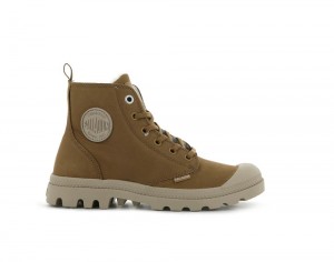 Dear Brown Palladium PAMPA HI ZIP WL Women High Tops Shoes Israel | 43251-MIDK