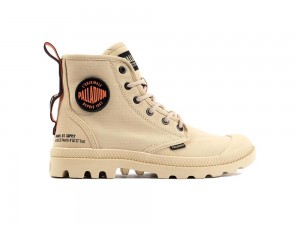 Desert Beige Palladium PAMPA HI SUPPLY RS Women High Top Boots Israel | 19620-SMFY