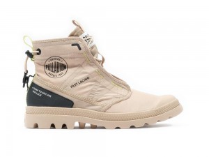 Desert Beige Palladium PAMPA TRAVEL LITE RS Women High Tops Shoes Israel | 56910-BTEC