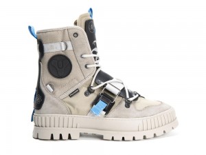 Dune Grey Palladium PALLASHOCK X DESTINY Men High Top Boots Israel | 96782-ZLOF