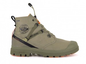 Dune Grey Palladium PAMPA TRAVEL LITE+ WATERPROOF Women High Top Boots Israel | 63790-FBXC