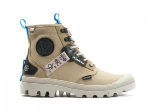 Dune Grey Palladium PAMPA X DESTINY Kids' High Top Boots Israel | 35278-JRTF