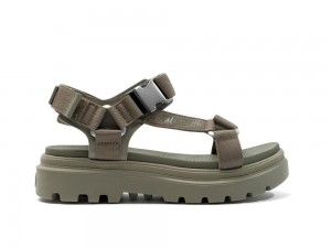 Dusky Green Palladium PALLACRUISE STRAP Women Sandals Israel | 12605-SDWC