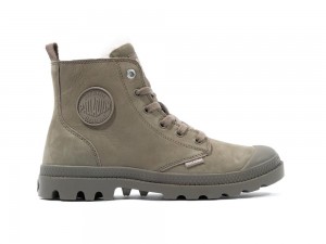 Dusky Green Palladium PAMPA HI ZIP WL Women High Tops Shoes Israel | 82315-GPTB