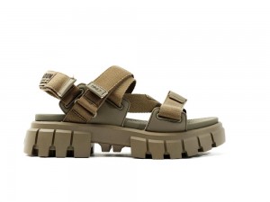 Dusky Green Palladium REVOLT SANDAL MONO Women Sandals Israel | 43271-JLQY