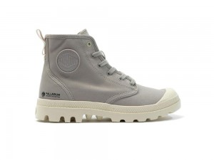 Grey Berry Palladium PAMPA HI ZIP ORGANIC Women High Tops Shoes Israel | 05326-ODCE