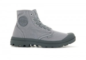 Grey Flannel Palladium PAMPA HI Men High Tops Shoes Israel | 32046-GYAN