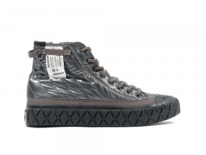 Gun Metal Grey Palladium PALLA ACE RE-QUILT W Women High Tops Shoes Israel | 56297-OBFX