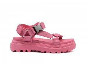 Hot Pink Palladium PALLACRUISE PARIS Women Sandals Israel | 24106-QUBT