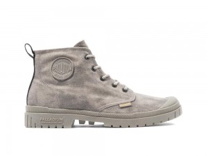 Moonrock Grey Palladium PAMPA SP20 HI WAX Women High Tops Shoes Israel | 41290-LCRY