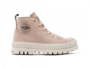 Nude Dust Pink Palladium PALLASHOCK ZIP WARM Women High Tops Shoes Israel | 18673-EFKC