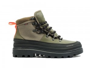 Olive Night Palladium PALLATROOPER HIKER WP+ X FINISTERRE Women High Tops Shoes Israel | 91048-IQLS