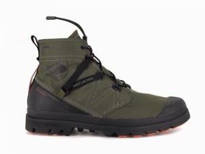 Olive Night Palladium PAMPA TRAVEL LITE+ WATERPROOF Women High Top Boots Israel | 09543-KAFS