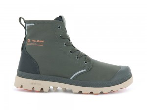 Olive Night / Beluga Palladium PAMPA LITE+ RECYCLE WP+ Women High Top Boots Israel | 53296-ULHQ