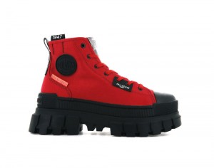 Red Salsa Palladium REVOLT HI TX Women High Top Boots Israel | 19342-ZVAT