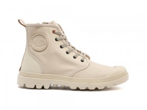 Sahara Beige Palladium PAMPA LITE+ HI PARIS Women High Tops Shoes Israel | 63285-CEHL