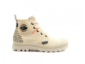 Sand Beige Palladium PAMPA SAFARI Kids' High Top Boots Israel | 34172-MLPE