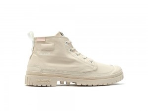 Sand Beige Palladium SP20 HI TECH Women High Tops Shoes Israel | 31685-MTSA