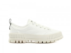 Star White Palladium PALLASHOCK LO ORGANIC 2 Women Low Tops Sneakers Israel | 28910-URVM