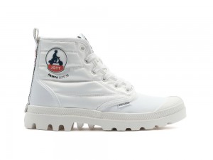 Star White Palladium PAMPA HI DARE RHONA Men High Tops Shoes Israel | 42957-RMQX