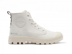 Star White Palladium PAMPA HI RE-VEGAN LTH Women High Tops Shoes Israel | 42903-ICYU