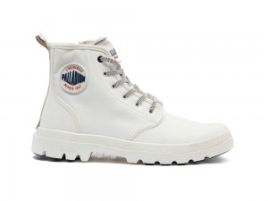 Star White Palladium PAMPA LITE+ HI PARIS Women High Tops Shoes Israel | 98471-SBOM