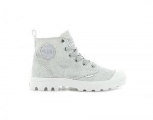 Star White Palladium PAMPA ZIP DESERTWASH Women High Top Boots Israel | 35904-TZKP