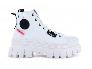 Star White / Marshmallow Palladium REVOLT HI TX Women High Top Boots Israel | 08213-TVOW